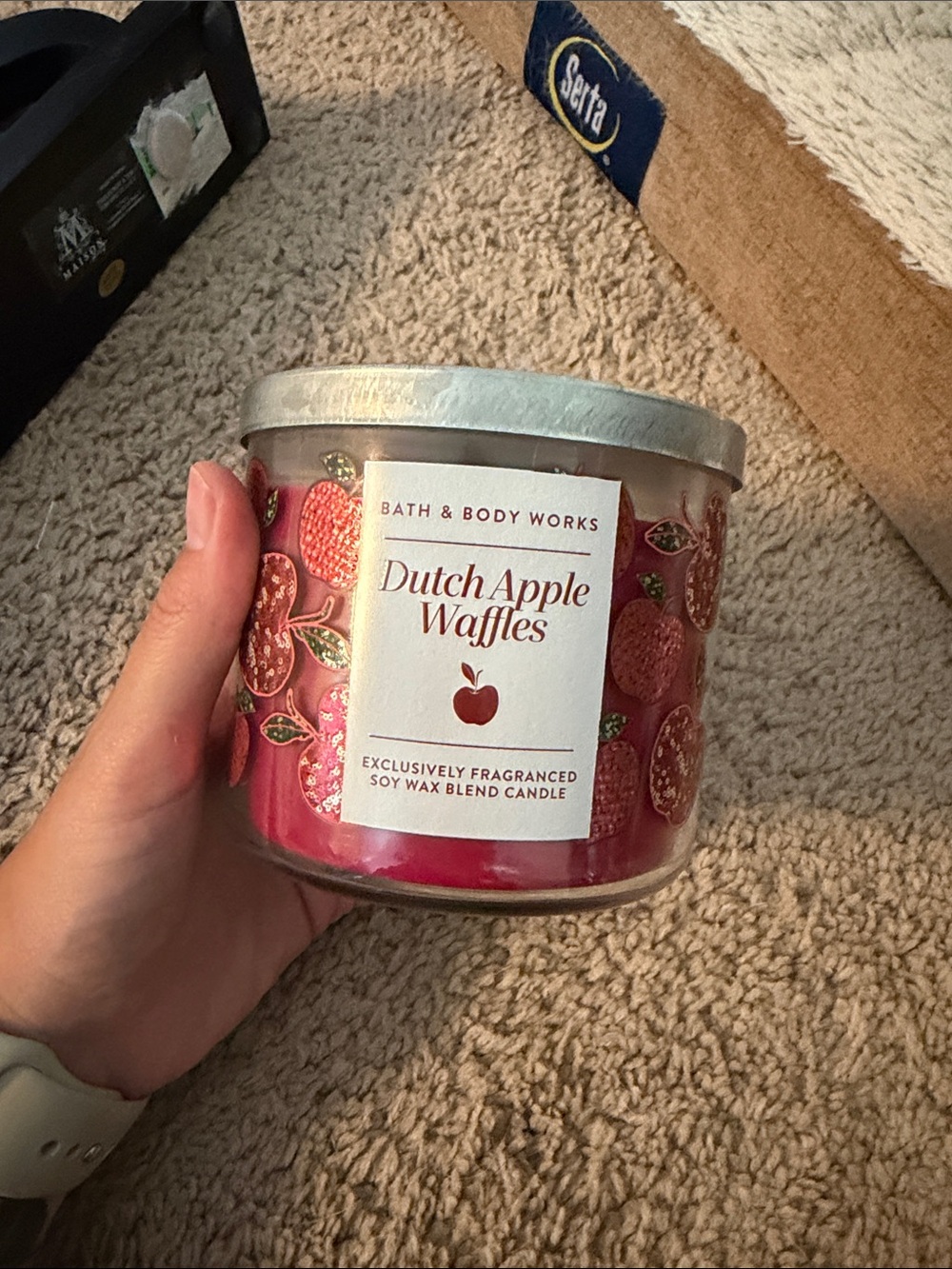 Bath & Body Works Dutch Apple Waffles Candle- Online Fall 26 Exclusive